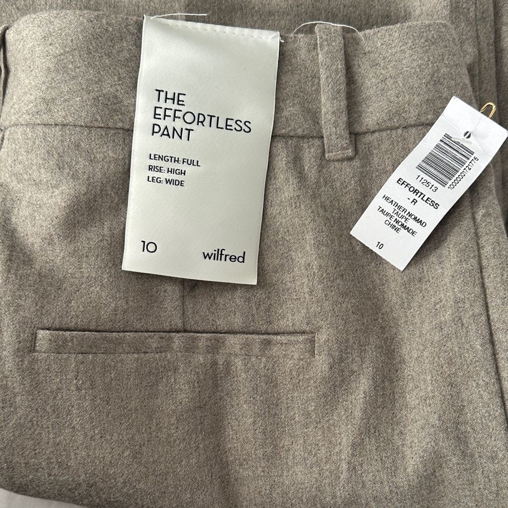 Wilfred Wide-Leg High-Rise Pants in Heather Taupe